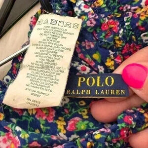Polo Ralph Lauren‎ floral summer one piece feminine ruffles on edges so cute